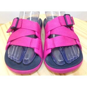 Chaco Chillos Slides Sandals Womens Bright Pink Magenta Size 7 JCH108144